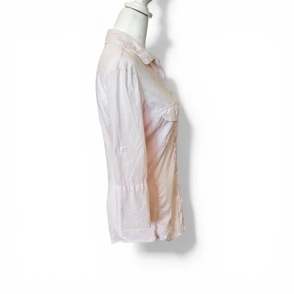 James Perse Sheer Slub Side Panel Size 3 Minimalist Quiet Luxury Casual Normcore - Picture 3 of 13